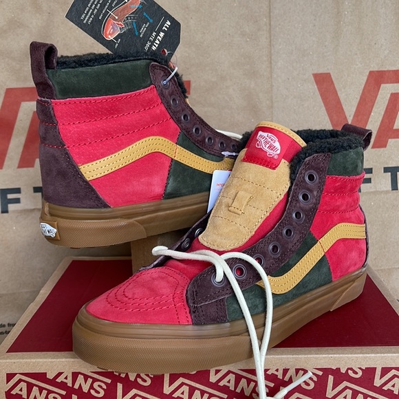Vans Sk8-Hi 46 MTE Dx Poinsettia /Forest Night sneakers WMNS boots - Picture 9 of 16